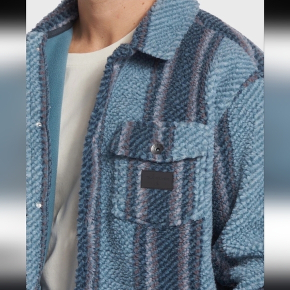 NWT Quicksilver Sherpa Fleece Overshirt men's size XL - Picture 7 of 11